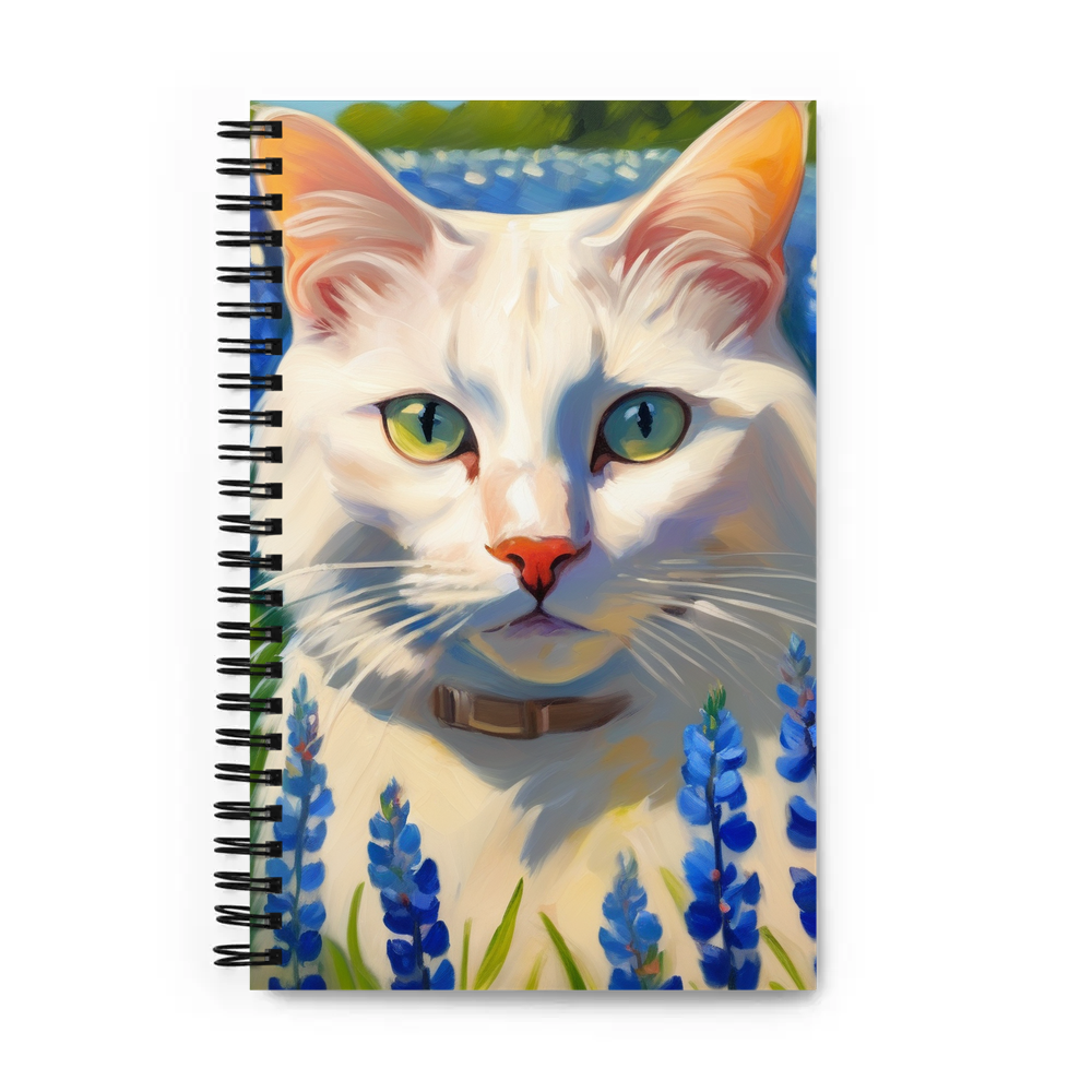 PugMug Custom White Companion Cat Spiral Notebook