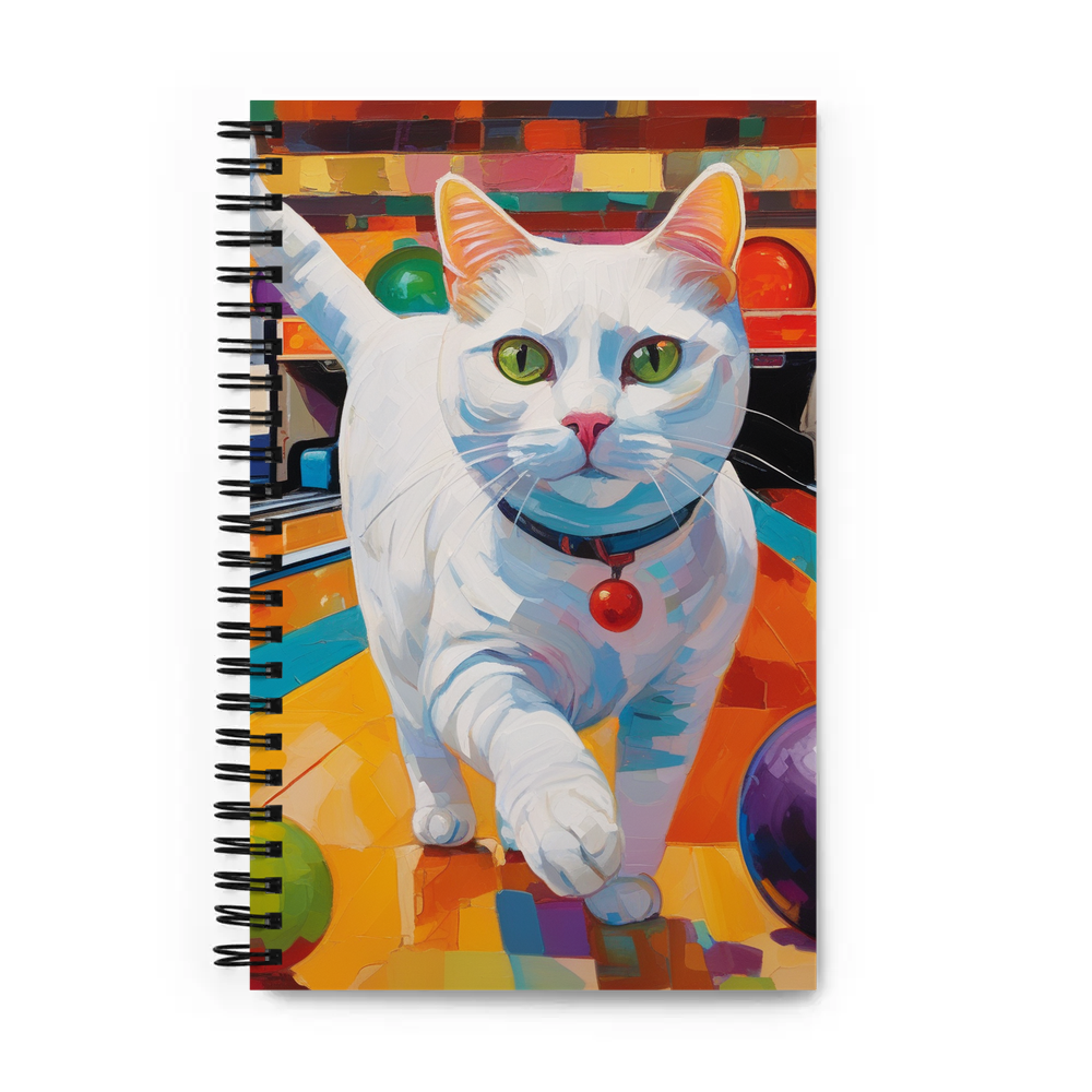 PugMug Custom White Companion Cat Spiral Notebook