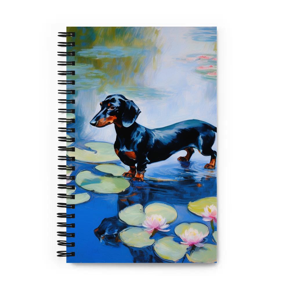 PugMug Custom Black Dachshund Spiral Notebook