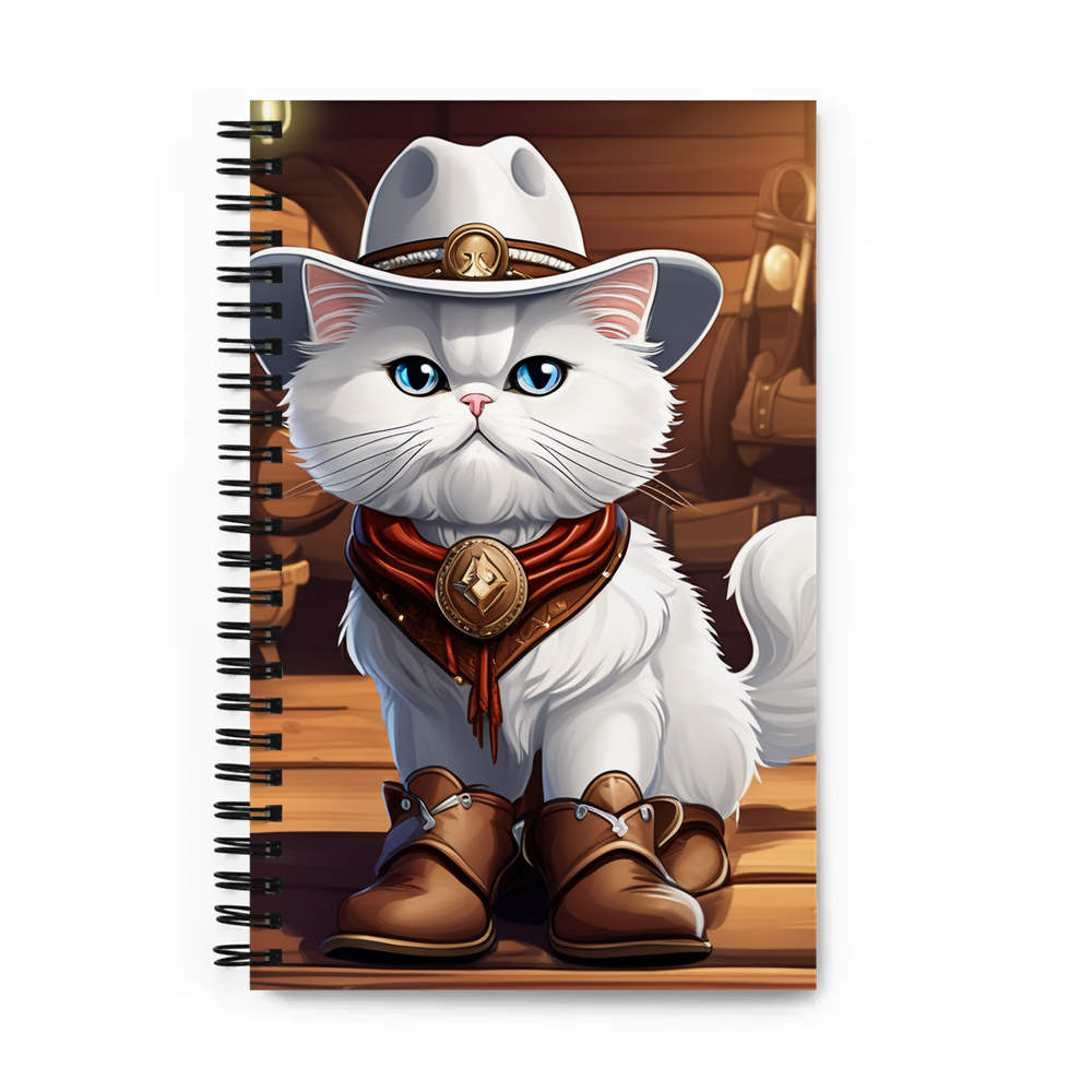 PugMug Custom White Persian Cat Spiral Notebook
