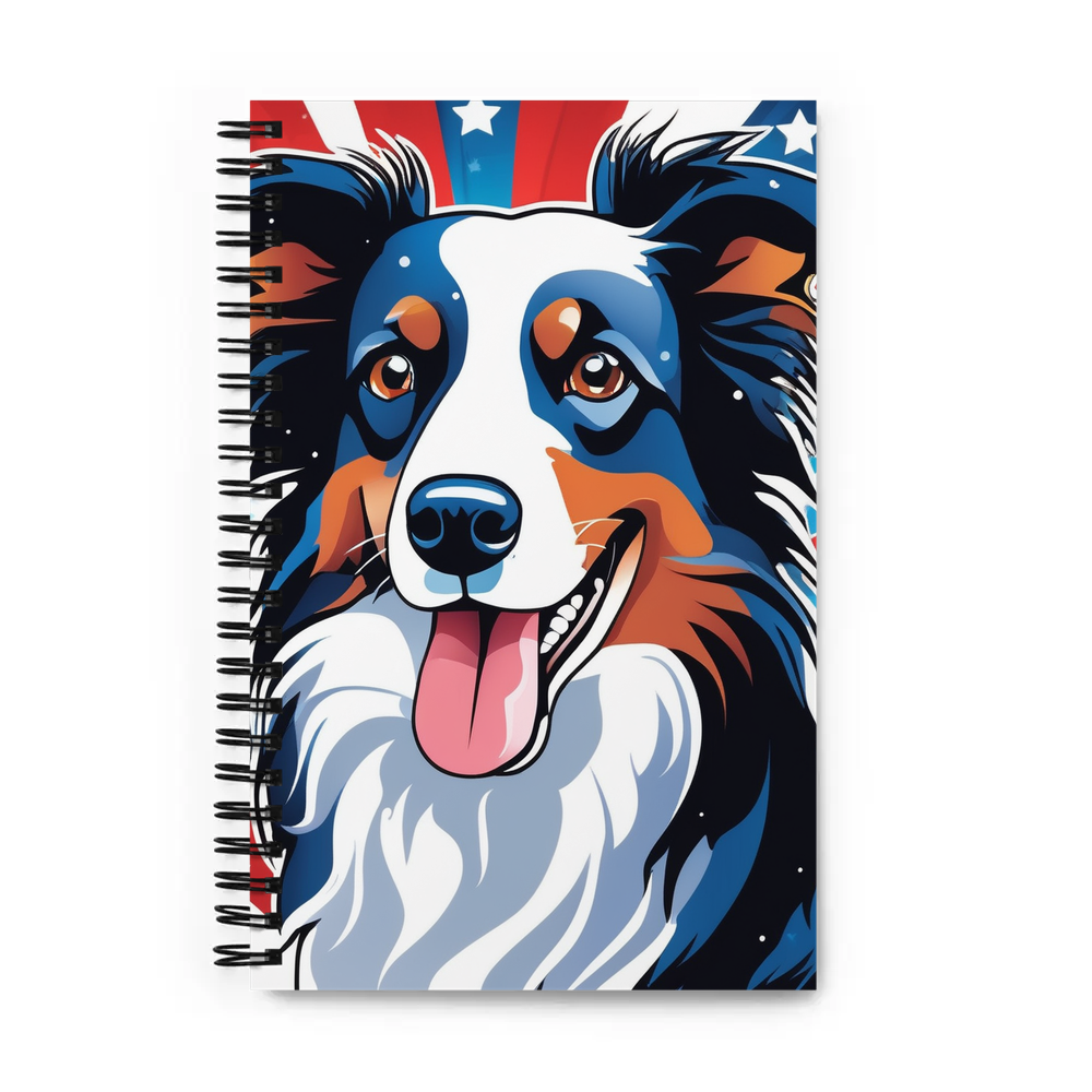 PugMug Custom Border Collie Spiral Notebook