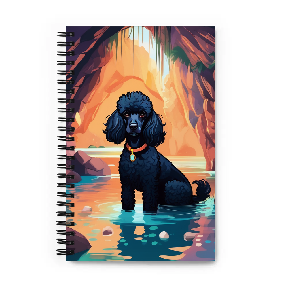 PugMug Custom Black Poodle Spiral Notebook