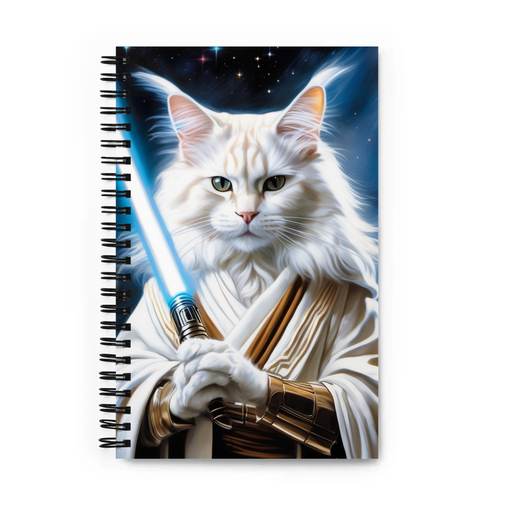 PugMug Custom White Maine Coon Cat Spiral Notebook