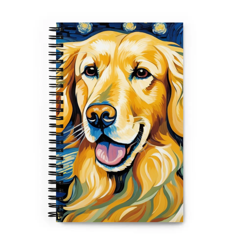 PugMug Custom Golden Retriever Spiral Notebook