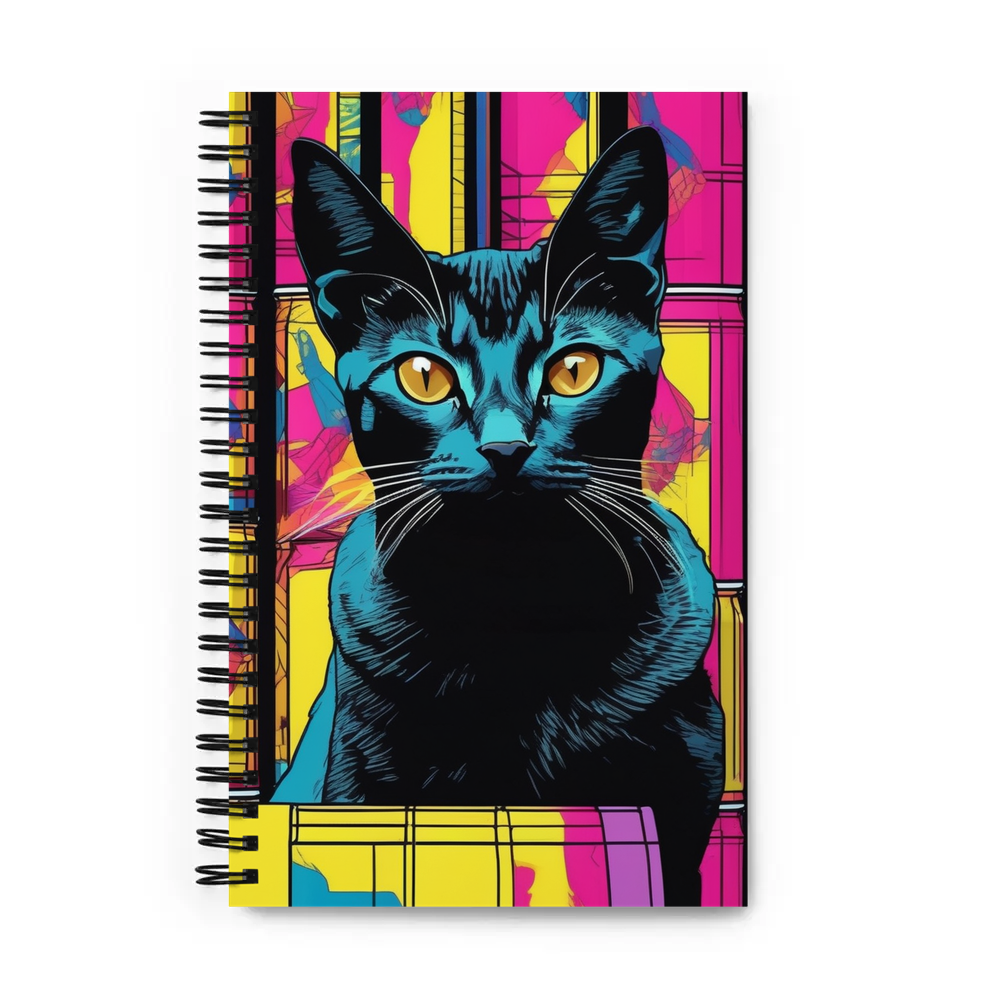 PugMug Custom Black Abyssinian Cat Spiral Notebook