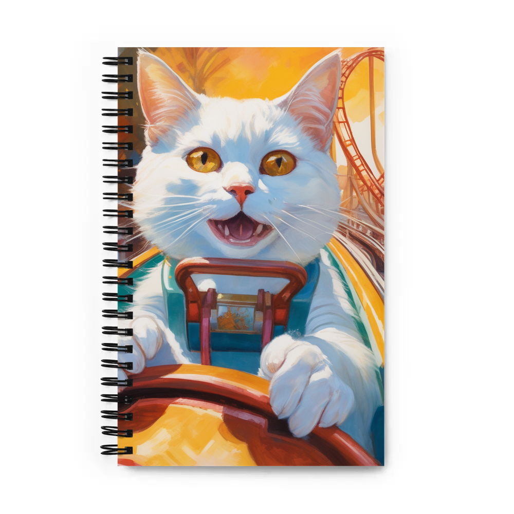 PugMug Custom White Companion Cat Spiral Notebook