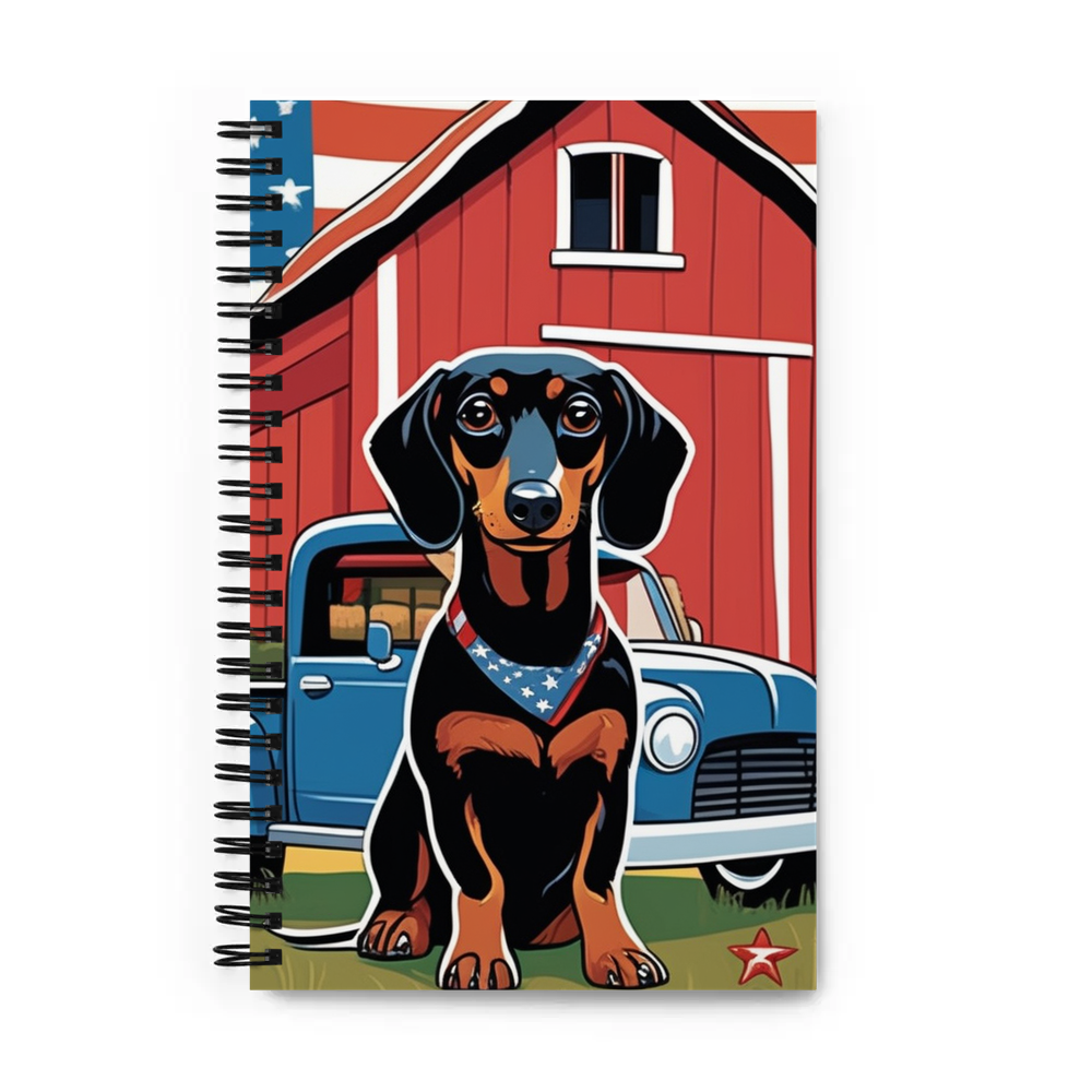 PugMug Custom Black Dachshund Spiral Notebook