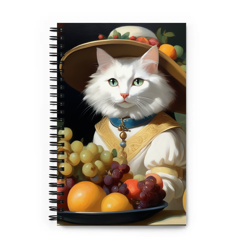 PugMug Custom White Companion Cat Spiral Notebook