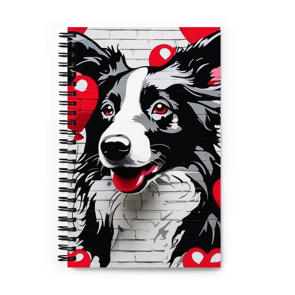 PugMug Custom Border Collie Spiral Notebook