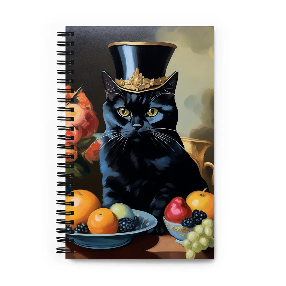 PugMug Custom Black British Shorthair Cat Spiral Notebook