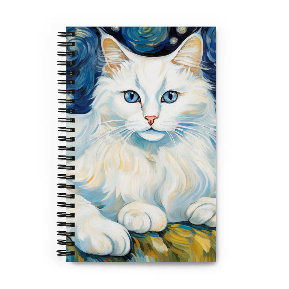 PugMug Custom White Ragdoll Cat Spiral Notebook