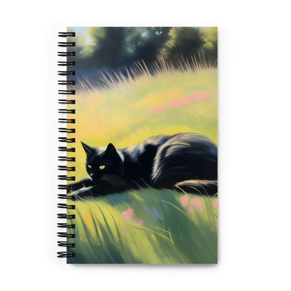 PugMug Custom Black Companion Cat Spiral Notebook