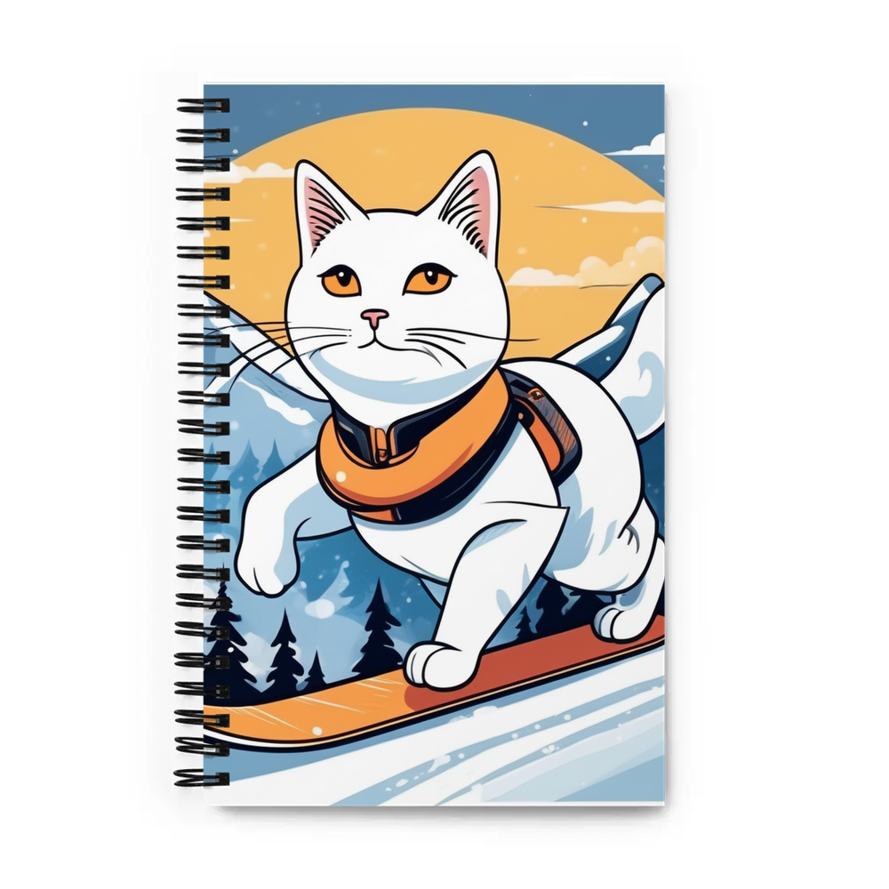 PugMug Custom White Companion Cat Spiral Notebook