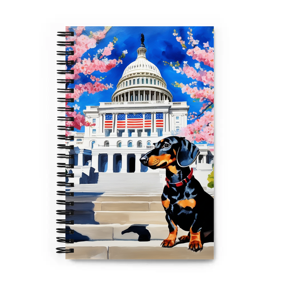 PugMug Custom Black Dachshund Spiral Notebook