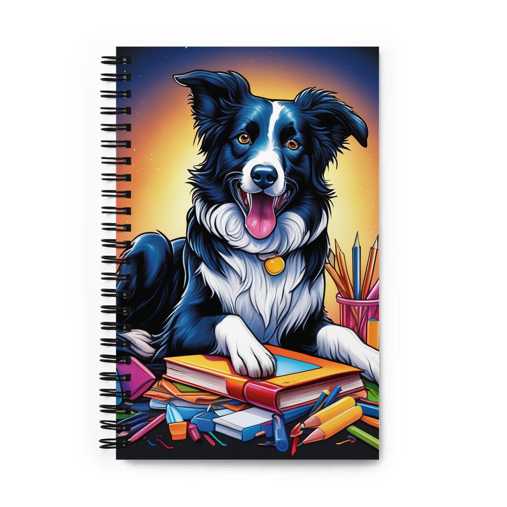 PugMug Custom Border Collie Spiral Notebook