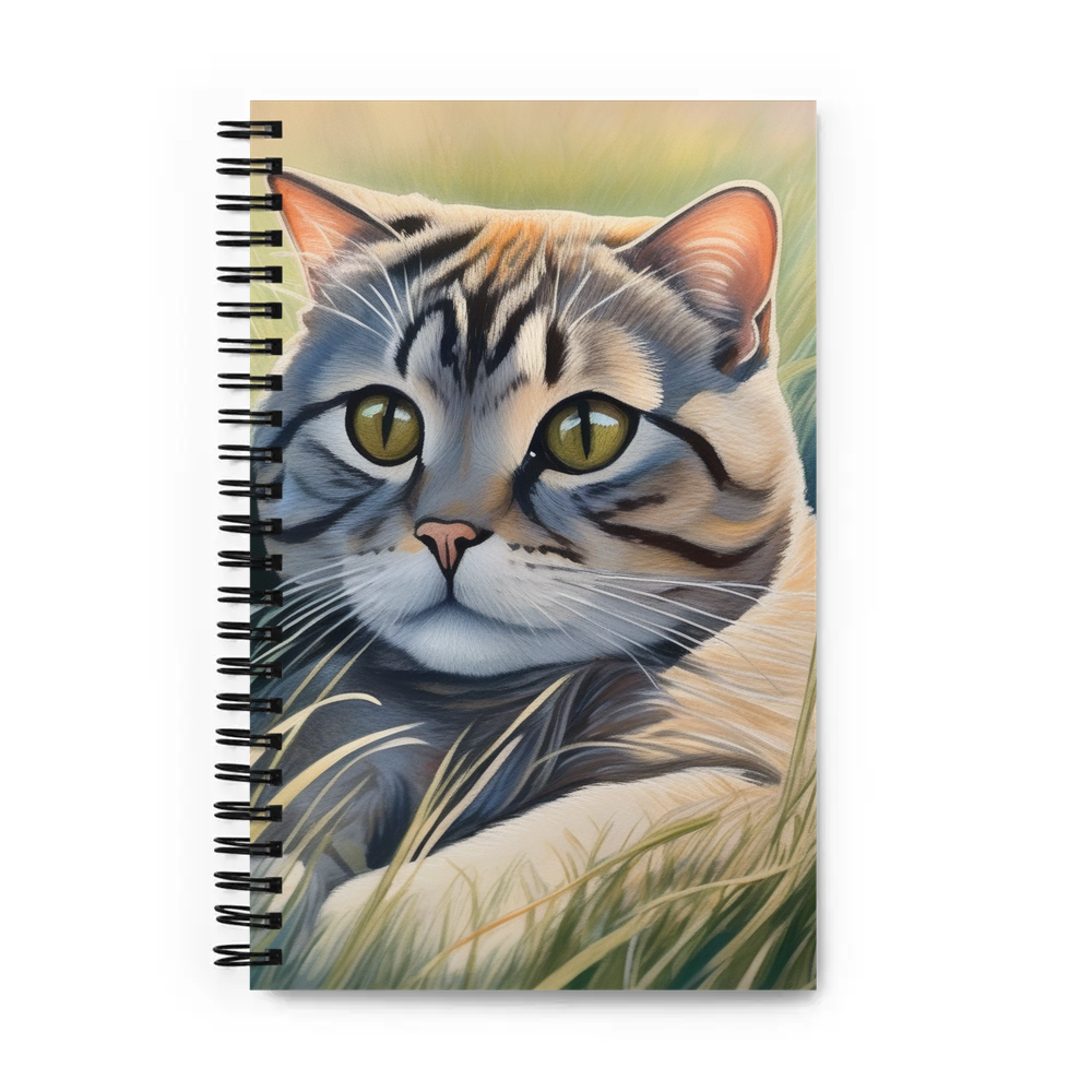 PugMug Custom Tabby Scottish Fold Cat Spiral Notebook