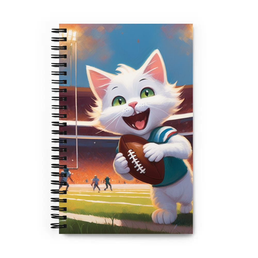 PugMug Custom White Companion Cat Spiral Notebook