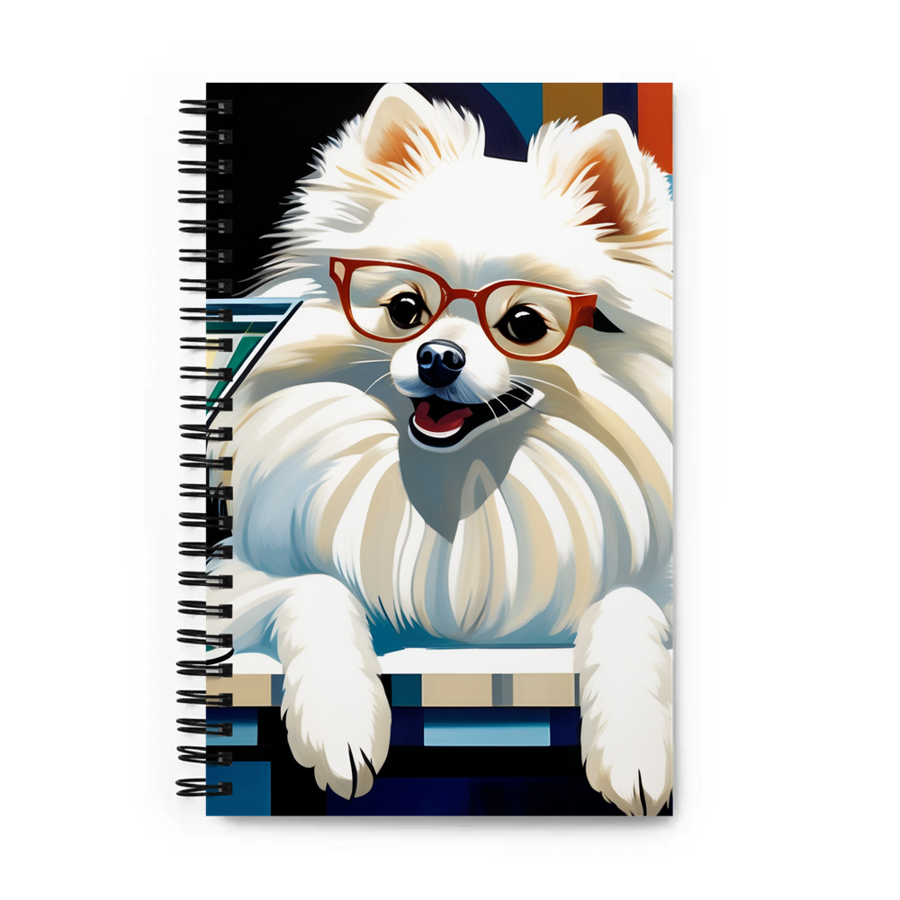 PugMug Custom White Pomeranian Spiral Notebook