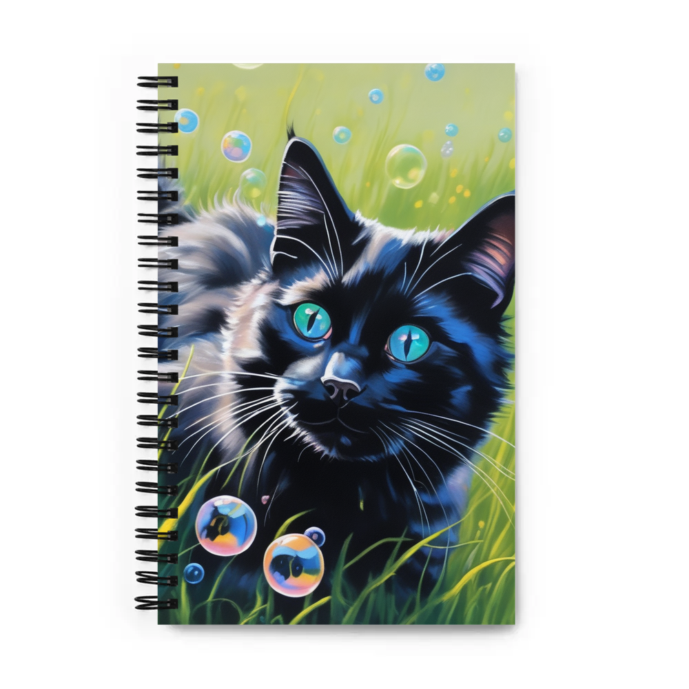 PugMug Custom Black Ragdoll Cat Spiral Notebook