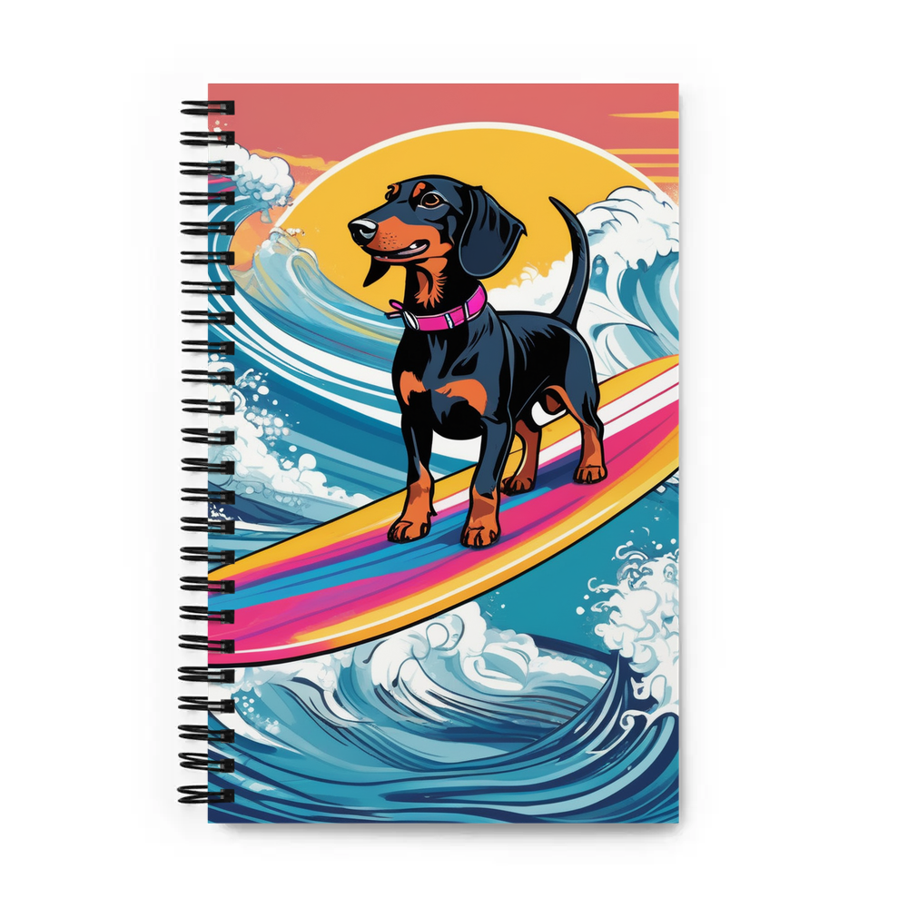 PugMug Custom Black Dachshund Spiral Notebook