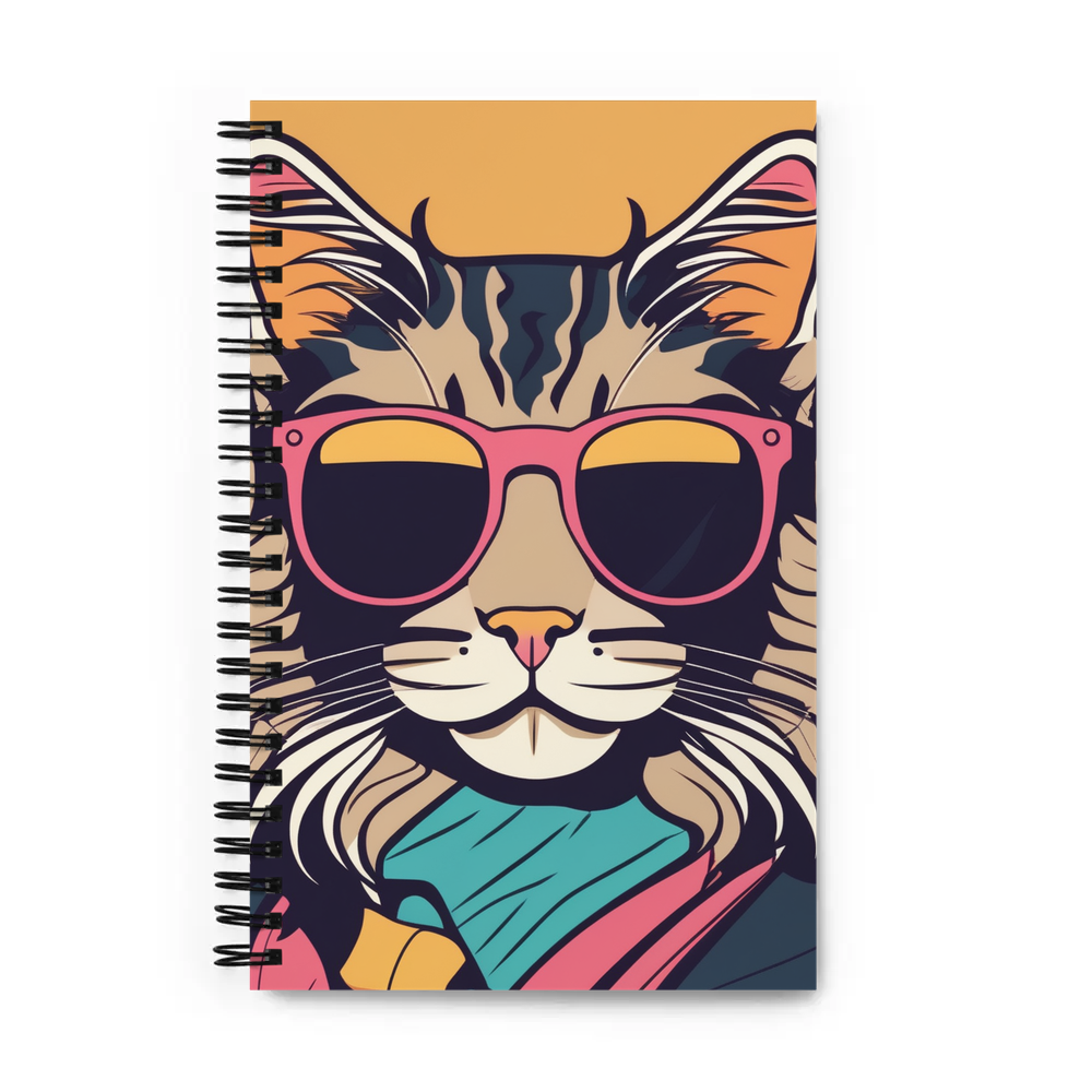 PugMug Custom Tabby Maine Coon Cat Spiral Notebook