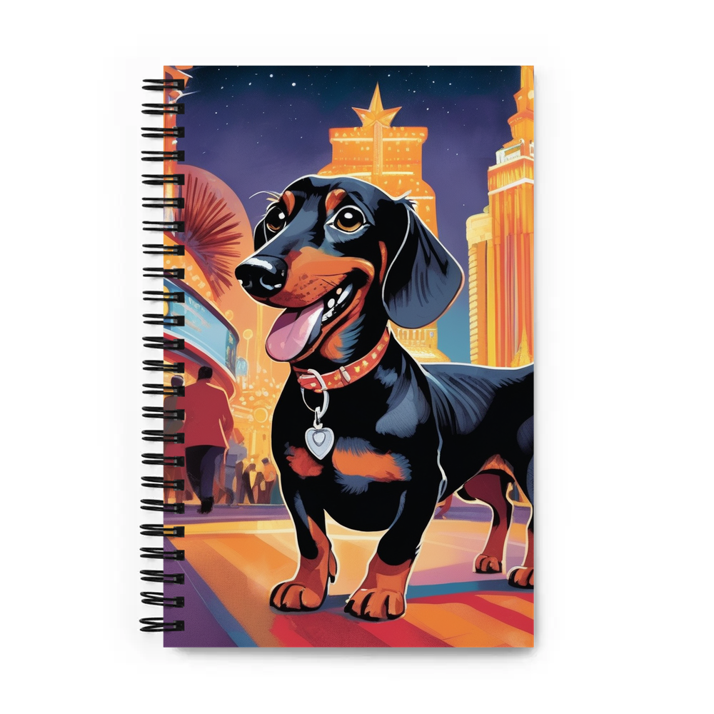 PugMug Custom Black Dachshund Spiral Notebook