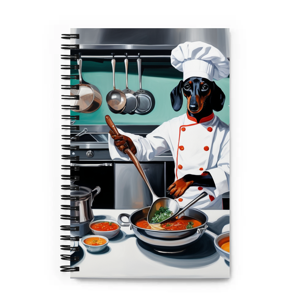 PugMug Custom Black Dachshund Spiral Notebook