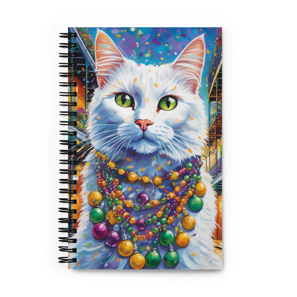 PugMug Custom White Companion Cat Spiral Notebook