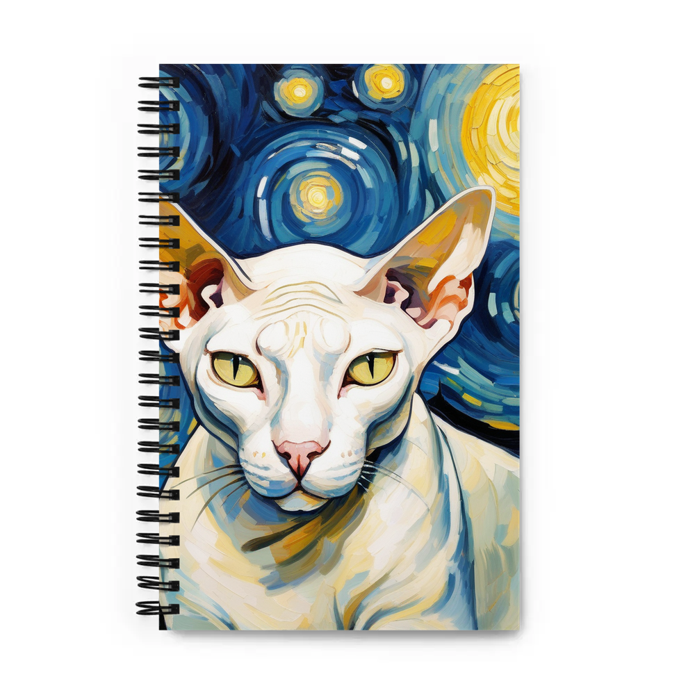 PugMug Custom White Sphynx Cat Spiral Notebook