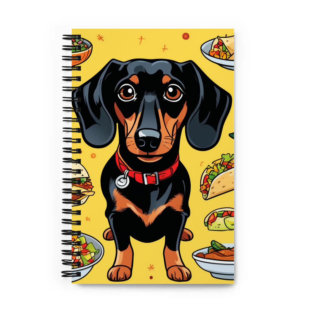 PugMug Custom Black Dachshund Spiral Notebook