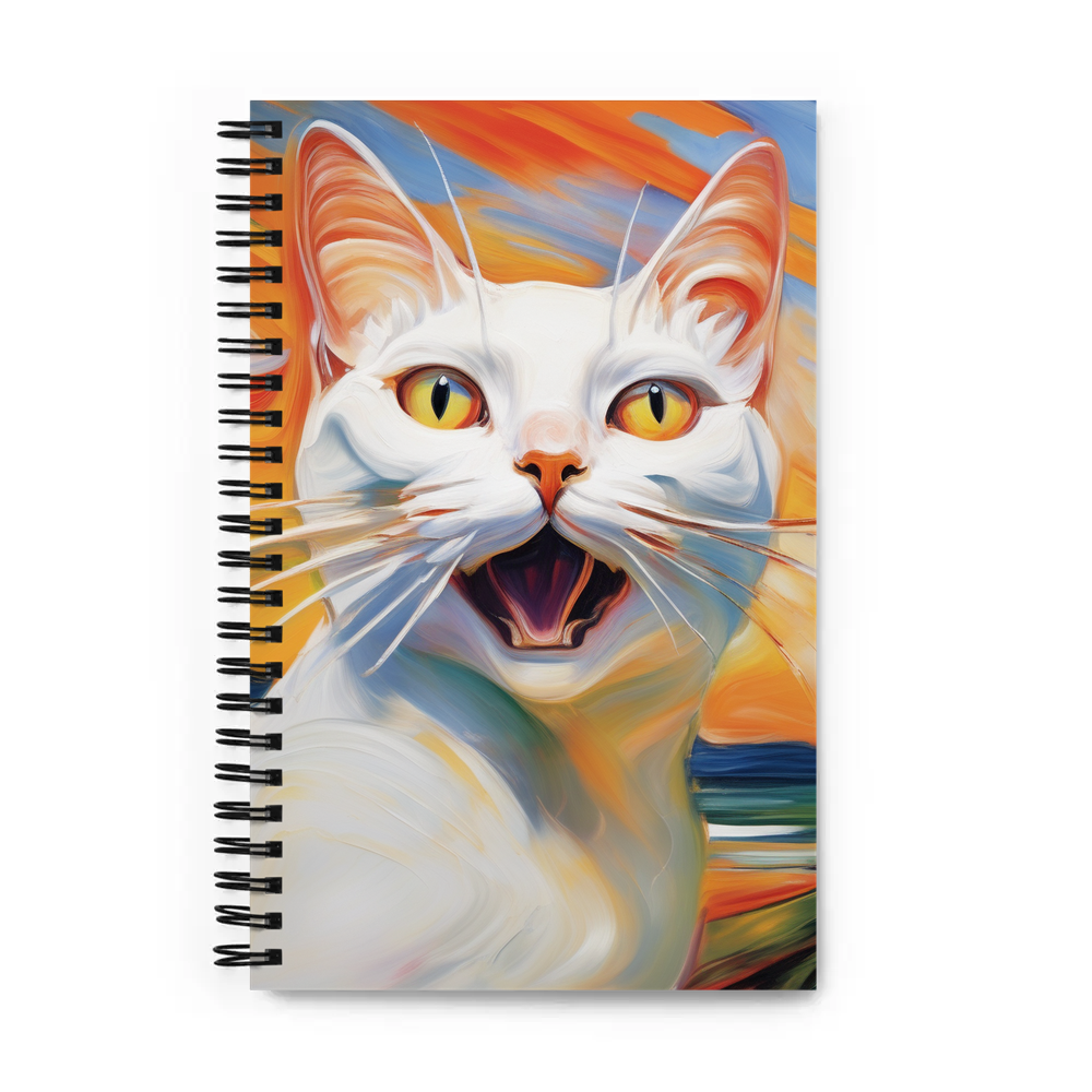 PugMug Custom White Companion Cat Spiral Notebook