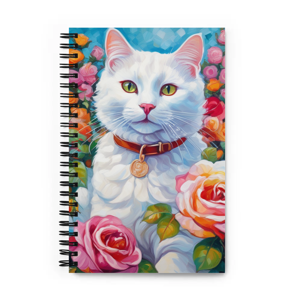 PugMug Custom White Companion Cat Spiral Notebook