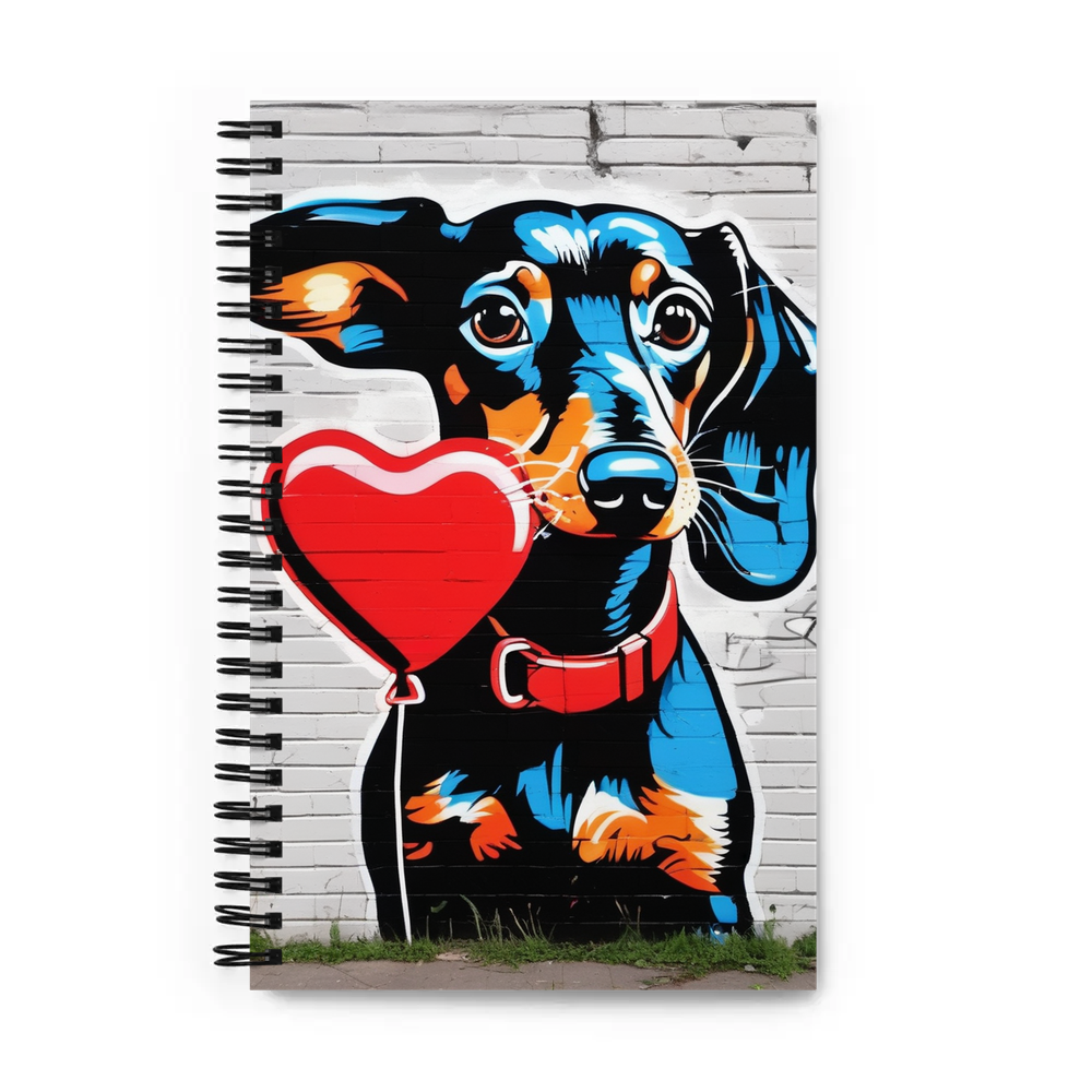 PugMug Custom Black Dachshund Spiral Notebook