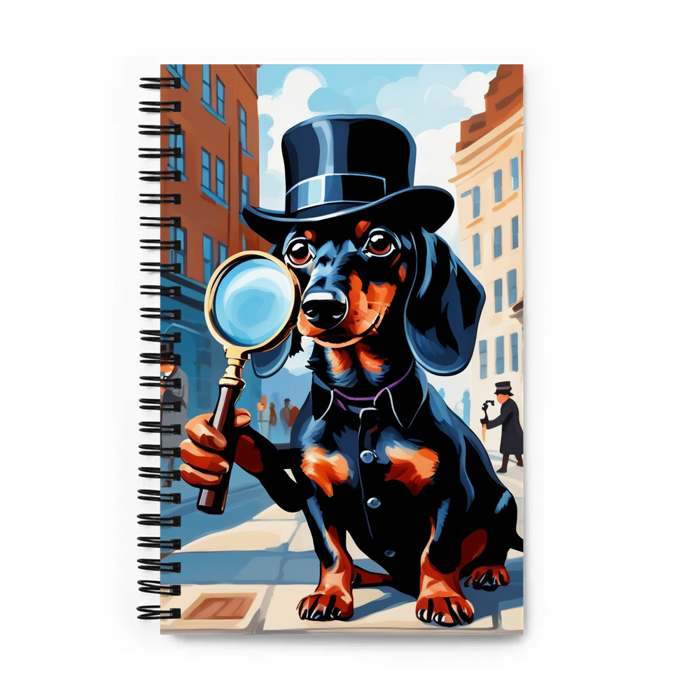 PugMug Custom Black Dachshund Spiral Notebook