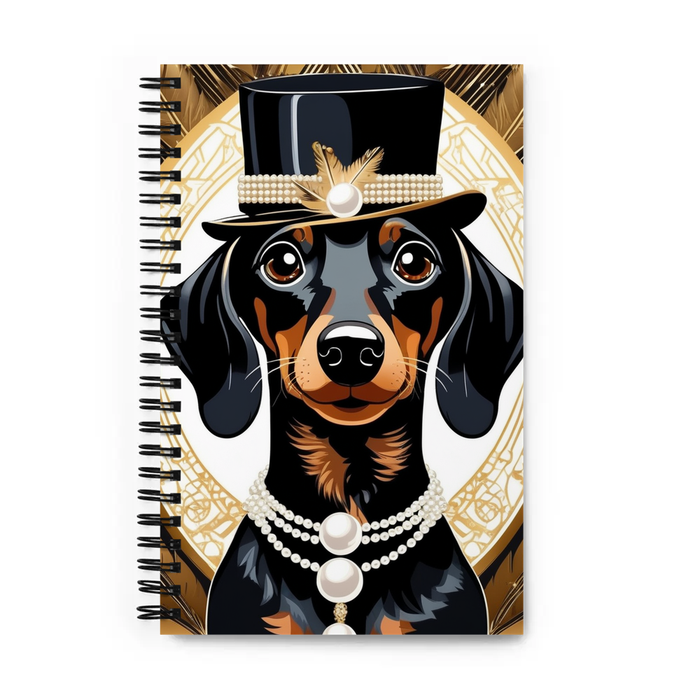 PugMug Custom Black Dachshund Spiral Notebook