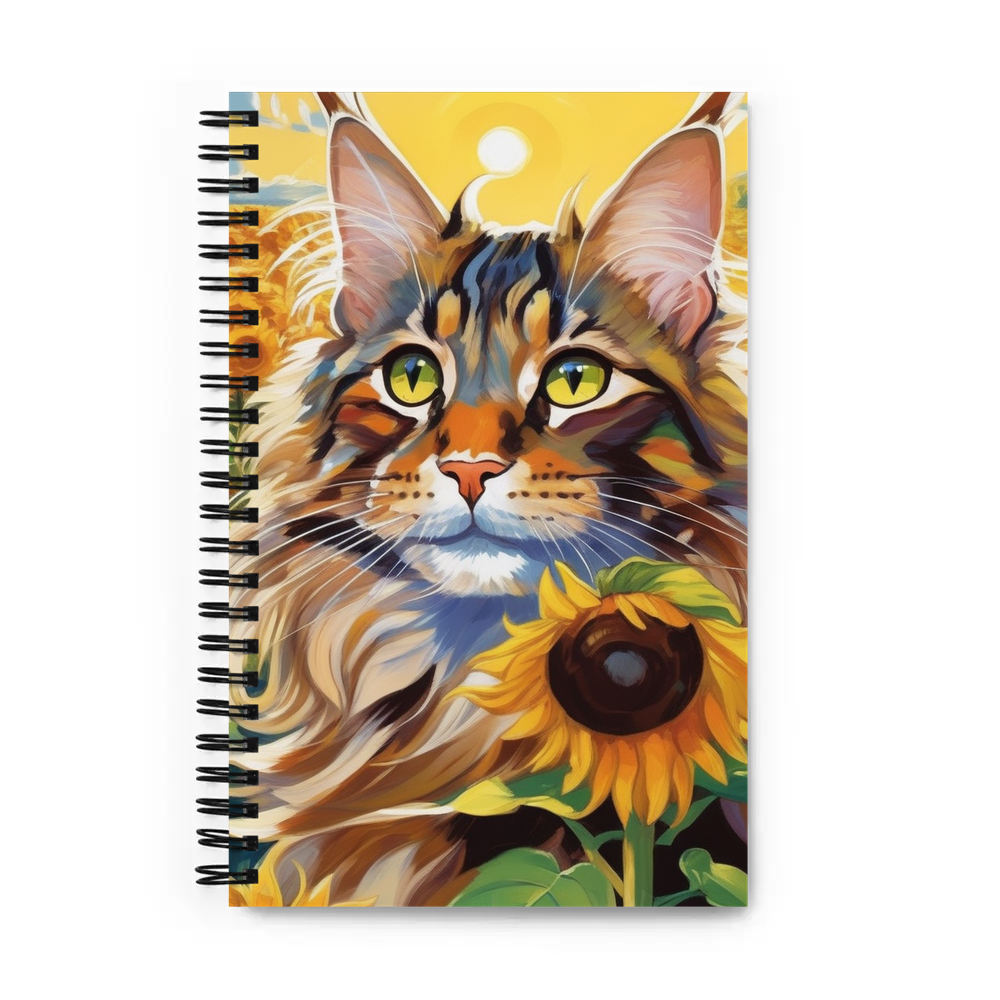 PugMug Custom Tabby Maine Coon Cat Spiral Notebook