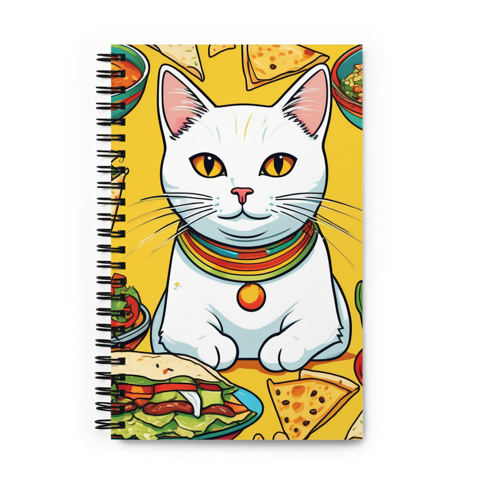 PugMug Custom White Companion Cat Spiral Notebook