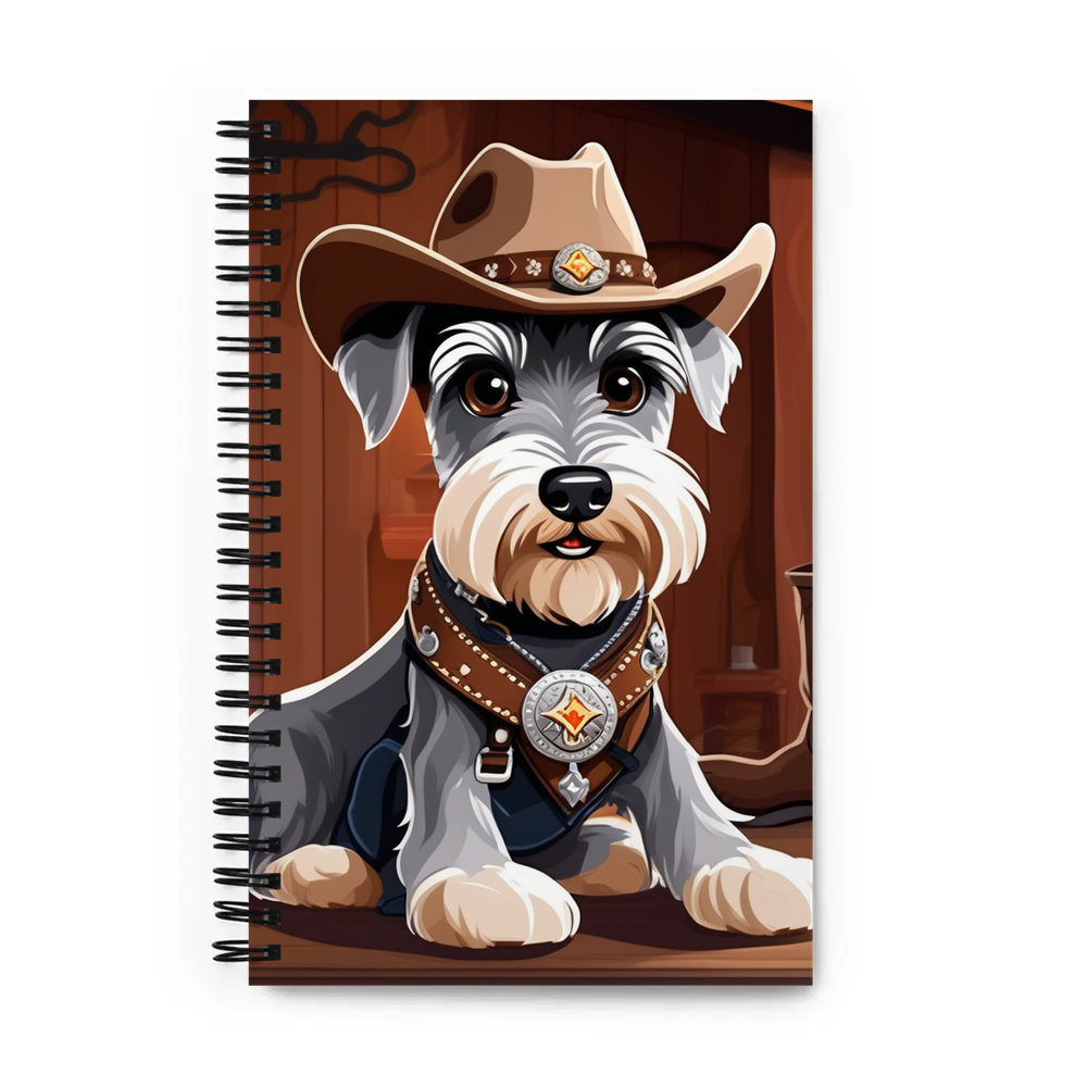 PugMug Custom Miniature Schnauzer Spiral Notebook