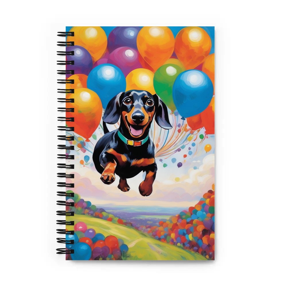 PugMug Custom Black Dachshund Spiral Notebook
