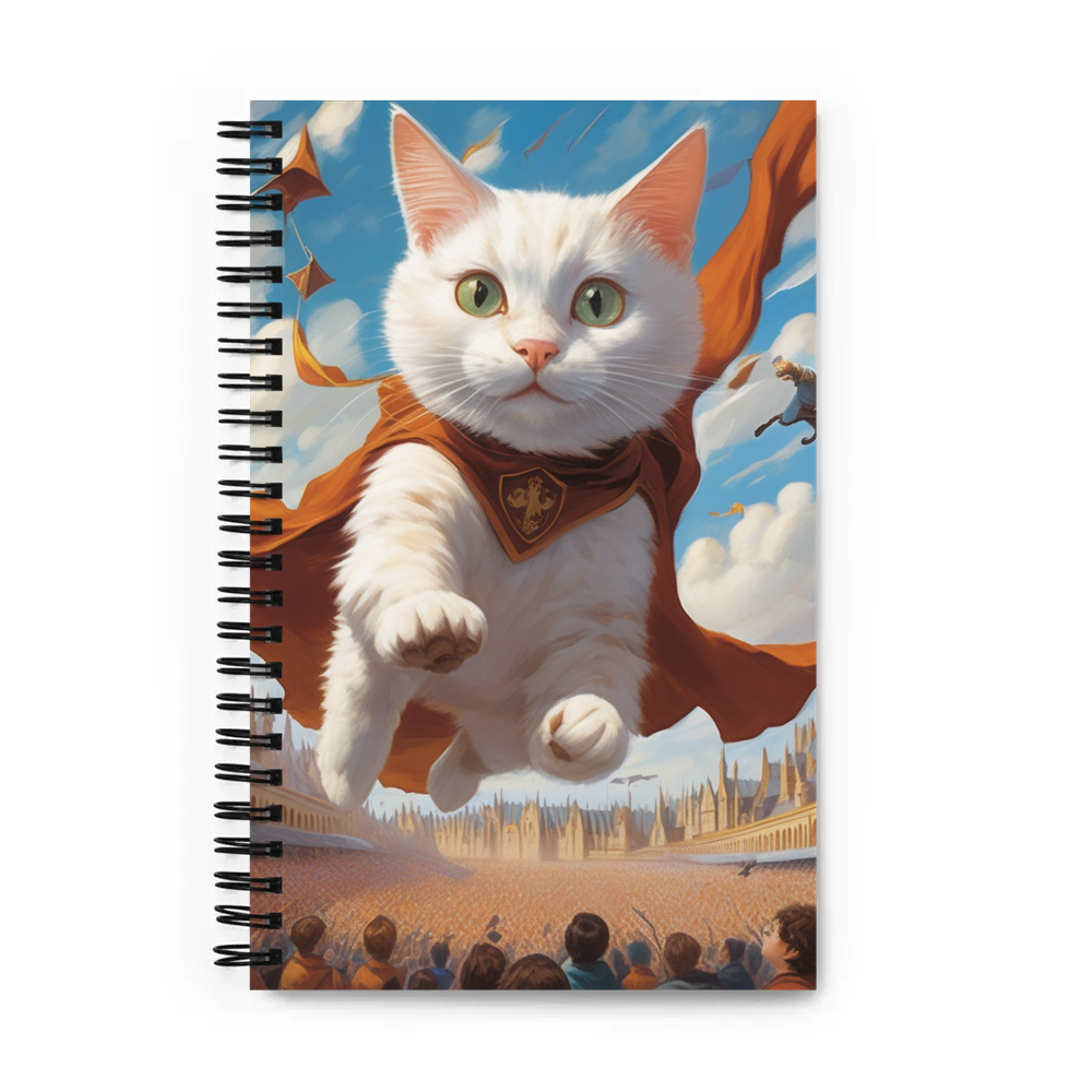 PugMug Custom White Companion Cat Spiral Notebook