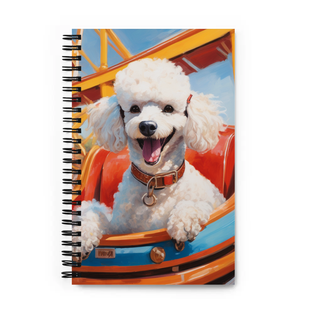 PugMug Custom White Poodle Spiral Notebook