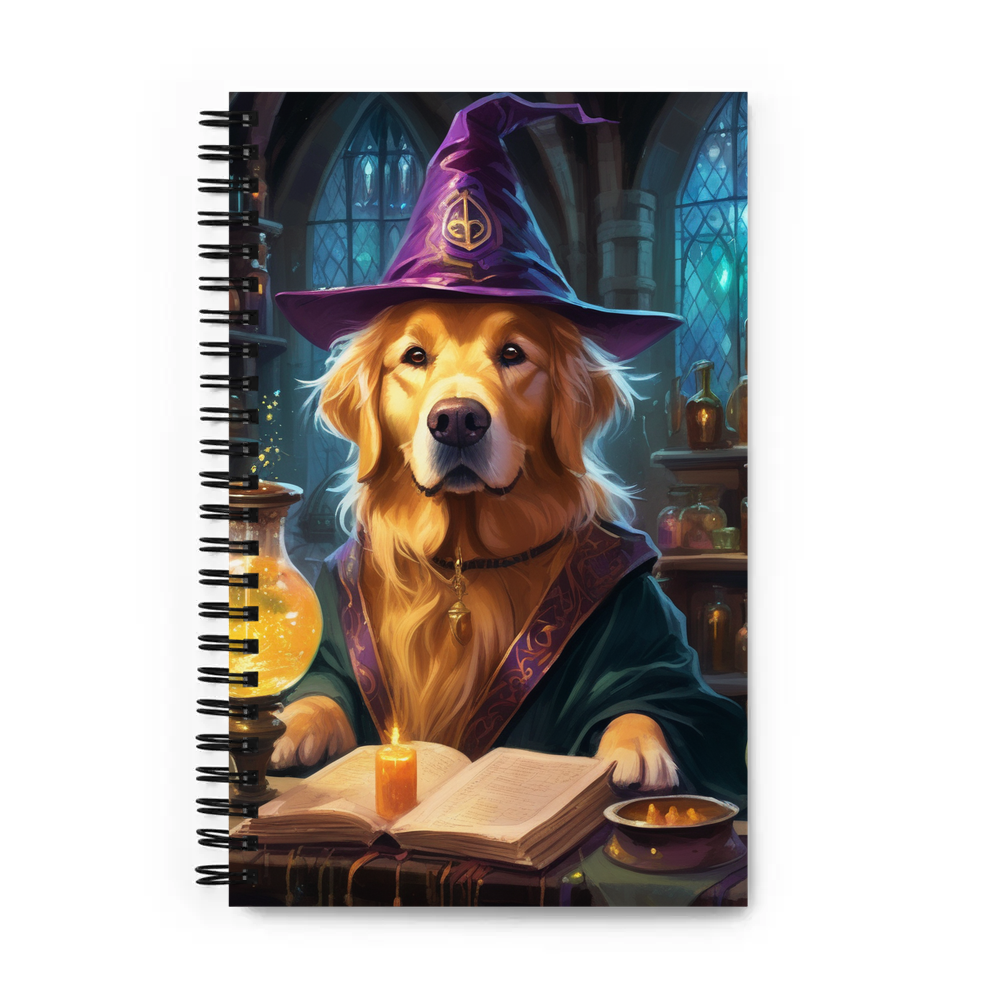 PugMug Custom Golden Retriever Spiral Notebook