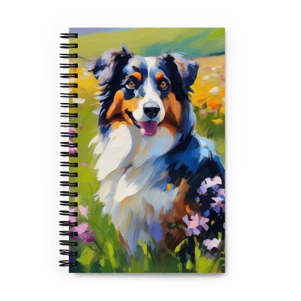PugMug Custom Miniature American Shepherd Spiral Notebook
