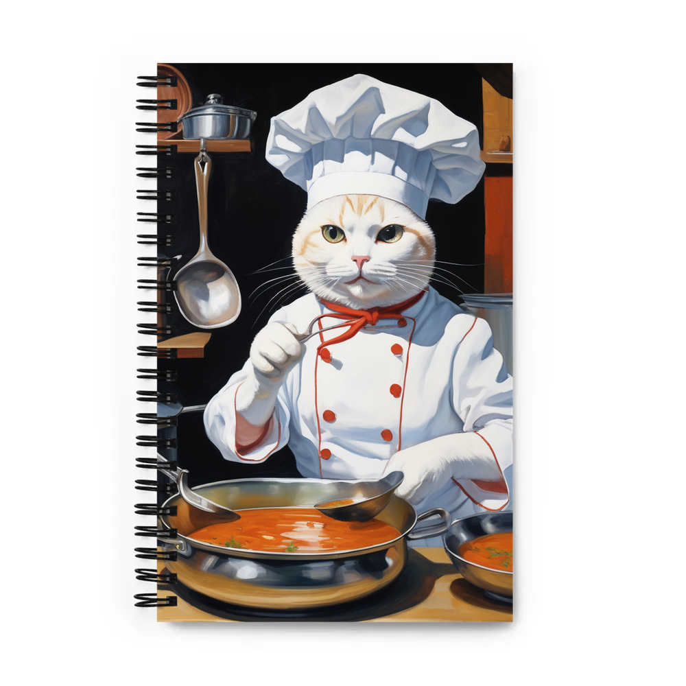 PugMug Custom White Companion Cat Spiral Notebook