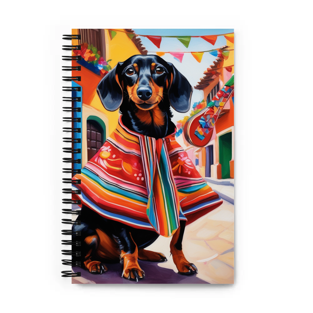 PugMug Custom Black Dachshund Spiral Notebook