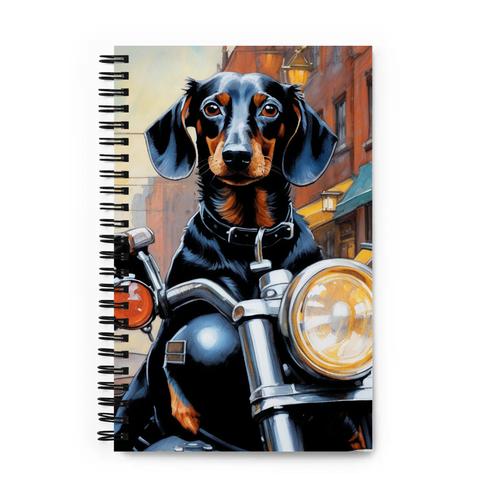 PugMug Custom Black Dachshund Spiral Notebook