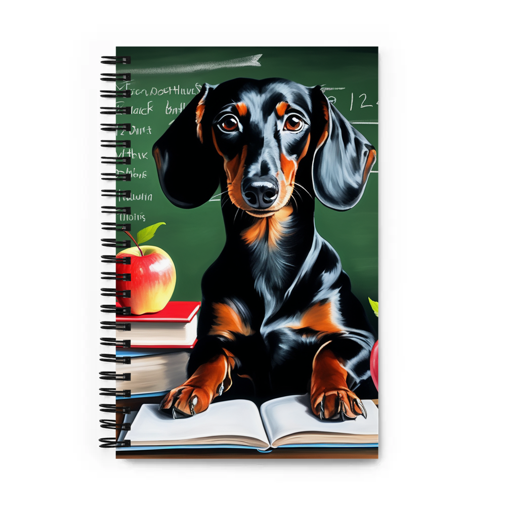 PugMug Custom Black Dachshund Spiral Notebook