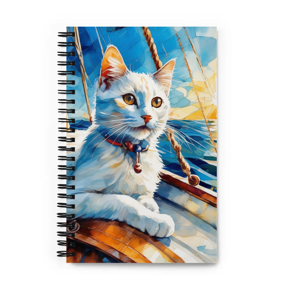 PugMug Custom White Companion Cat Spiral Notebook