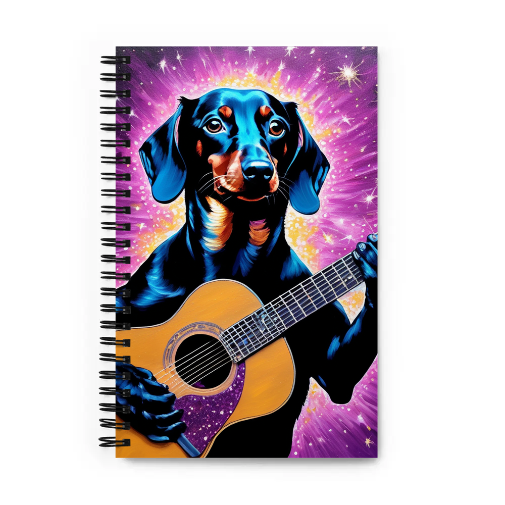PugMug Custom Black Dachshund Spiral Notebook