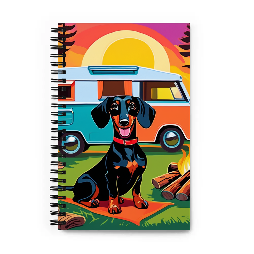PugMug Custom Black Dachshund Spiral Notebook